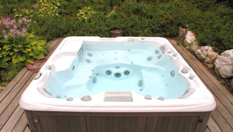 Hot tub that needs to be winterized.
